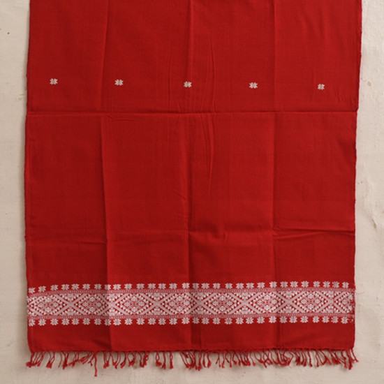 shop Assam Weaving - Handloom Cotton Stole -Red