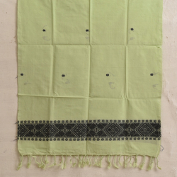 Majuli | Assam Weaving - Handloom Cotton Stole - Light Green