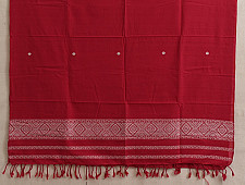 Majuli | Assam Weaving - Handloom Cotton Dupatta - Rani Pink