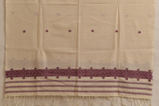 Majuli | Assam Weaving - Handloom Cotton Dupatta - Off White