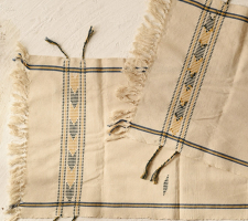 Majuli | Handwoven Cotton Runner From Assam - Off White