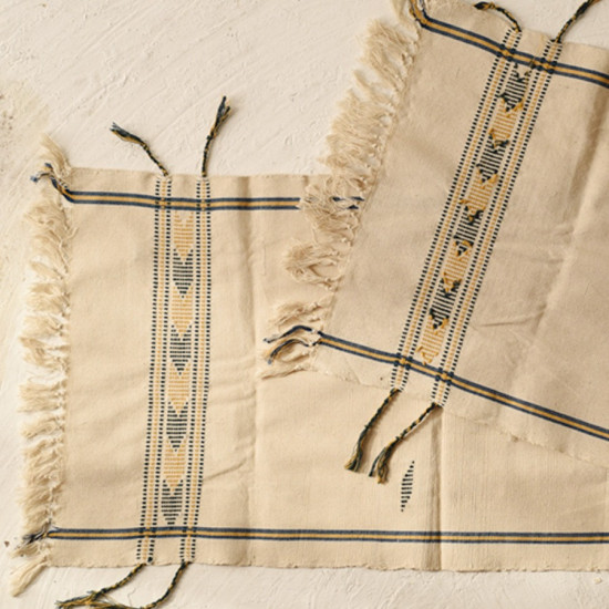 shop Handwoven Cotton Runner From Assam - Off White