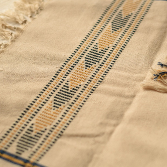 shop Handwoven Cotton Runner From Assam - Off White