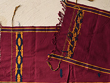 Majuli | Handwoven Cotton Runner From Assam - Maroon