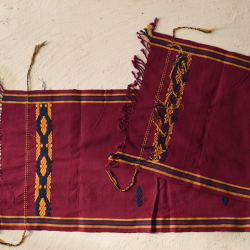 Majuli | Handwoven Cotton Runner From Assam - Maroon