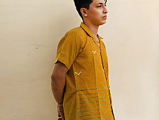 Majuli | Pure Cotton Shirts - Extra Weft Hand Woven - Yellow