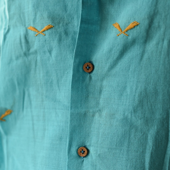 shop Pure Cotton Shirts - Extra Weft Hand Woven - Sky Blue