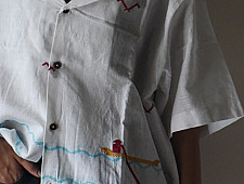 Majuli | Embroidered Cotton Shirts - White