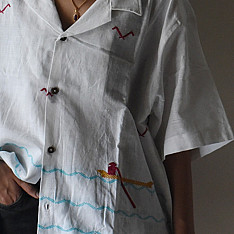 Majuli | Embroidered Cotton Shirts - White