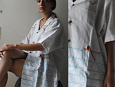 Majuli | Embroidered Cotton Shirts - White