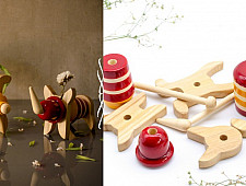 Handmade Traditional Toy | Ulte Pulte - Twin ( Set of 10 Blocks ) ~ KiRi 