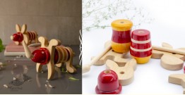 Handmade Traditional Toy |   Ulte Pulte - Twin ( Set of 10 Blocks ) ~ RaKa 
