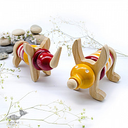 Handmade Traditional Toy | Ulte Pulte - Twin ( Set of 10 Blocks ) ~ KiRi 