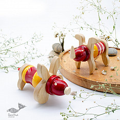 Handmade Traditional Toy |   Ulte Pulte - Twin ( Set of 10 Blocks ) ~ RaKa 
