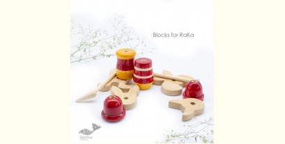 Handmade Traditional Toy |   Ulte Pulte - Twin ( Set of 10 Blocks ) ~ RaKa 