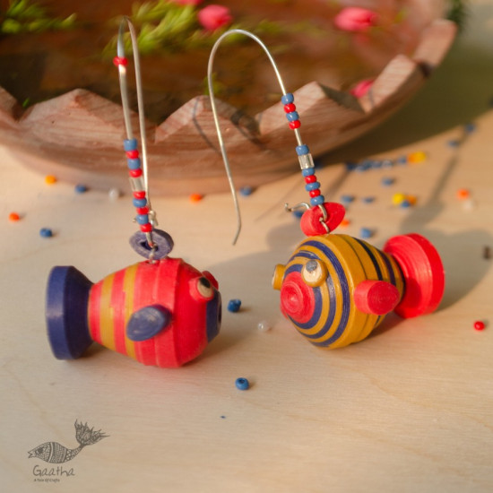 shop Handmade Paper Quilling - Mismatched Earring | Lali and Pilu