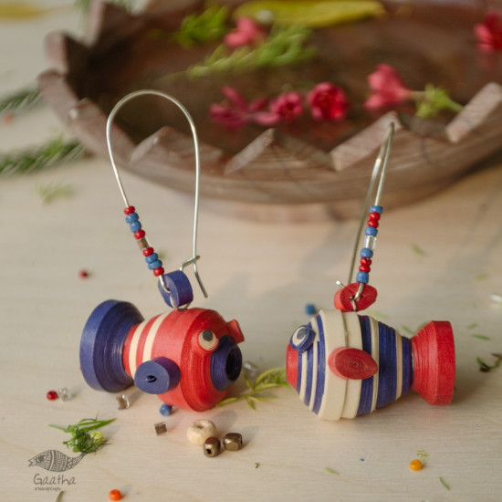 shop Handmade Paper Quilling - Mismatched Earring | Gola and Nila 