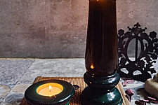 Wooden Stambh (  1 in 3 Candle Holder )