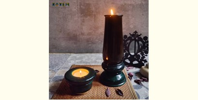 Gola Dandi | Wooden Stambh (  1 in 3 Candle Holder )