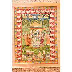 Pichwai Paintings of Nathdwara | Shrinath ji  (23.5" x 17.5")
