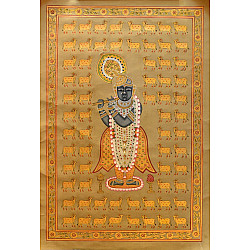 Pichwai Paintings of Nathdwara | Gopashtami  (26.5" x 17.5")
