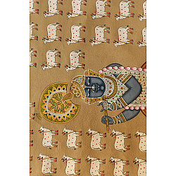 Pichwai Paintings of Nathdwara | Shrinath ji  & Cows (26.5" x 17.5")
