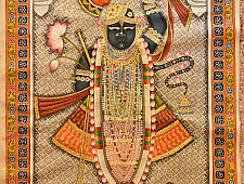 Pichwai Paintings of Nathdwara -  Shrinath ji  (41" x 29") 