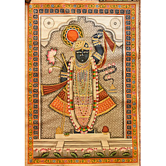 Pichwai Paintings of Nathdwara -  Shrinath ji  (41" x 29") 