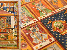 Pichwai Paintings of Nathdwara | Shrinath ji - Annakut Painting (36" x 24") 7