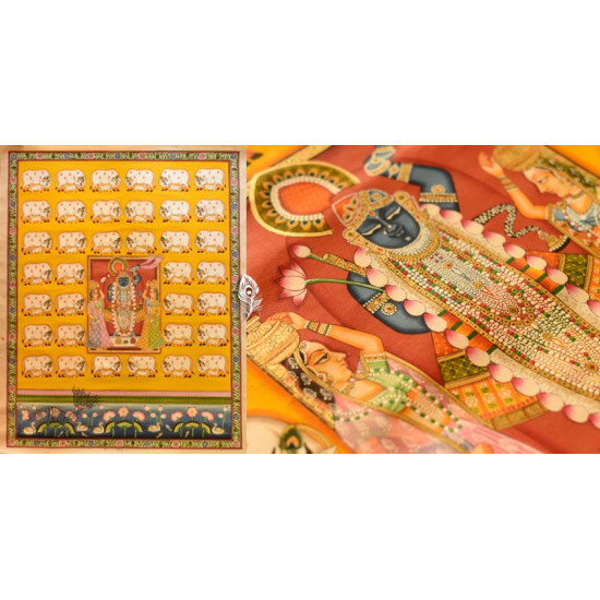 shop Pichwai Paintings of Shrinath ji  With Cows & Calf