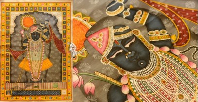 Pichwai Paintings of Nathdwara | Shrinathji  (41" x 29")