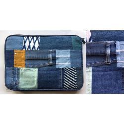 Zero Waste | Blues Denim Patchwork Laptop Sleeve