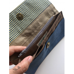 Zero Waste ~ Sashiko Denim Wallet / Purse