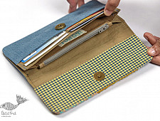 Zero Waste ~ Blush Sashiko Wallet