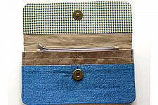 Zero Waste ~ Sashiko Denim Wallet - 2