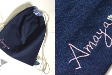 Zero Waste ~ Denim Drawstring Backpack