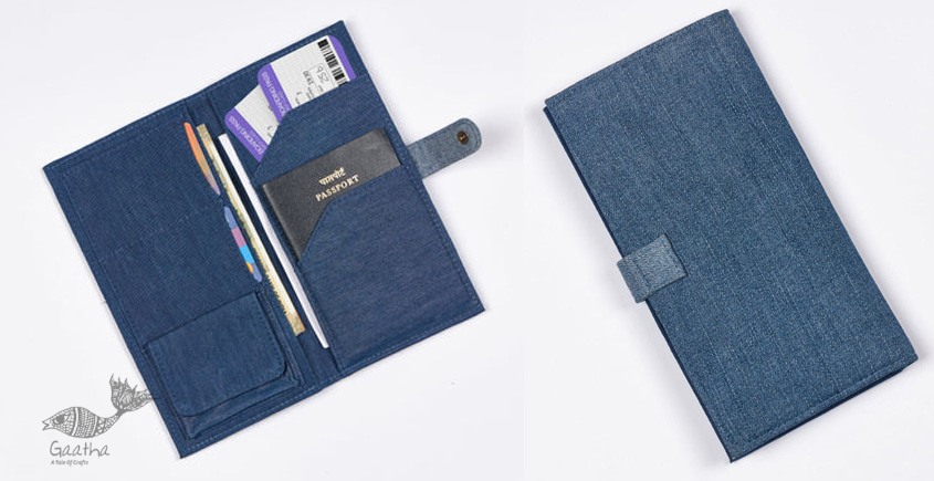 shop Upcycled Denim Itinerary Wallet