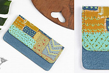 Zero Waste ~ Meadow Sashiko Wallet