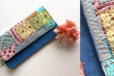 Zero Waste ~ Sashiko Denim Wallet / Purse