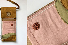 Zero Waste ~ Upcycled Hand Embroidered Phone Sling
