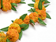 Zero Waste Hangings ~ Fabric Marigold Flower String