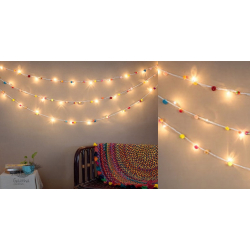 Zero Waste Hangings ~ Dreamy Fairy Pom Pom Series Lights