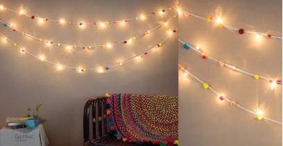 Zero Waste Hangings ~ Dreamy Fairy Pom Pom Series Lights