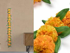 Zero Waste Hangings ~ Fabric Marigold Flower String