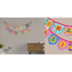 Zero Waste Hangings ~ Happy Diwali Bunting / Fabric Toran