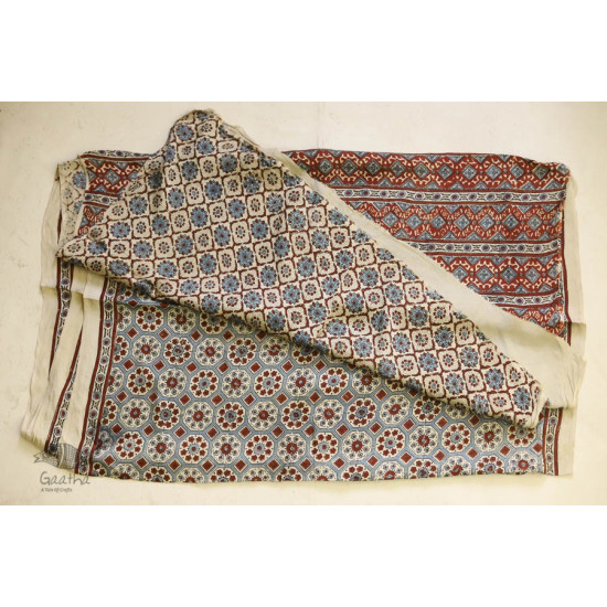 देविका ❋ Ajrakh Modal Silk Saree { with Blouse } ❋ 14