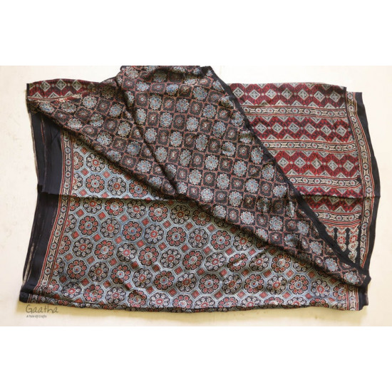 देविका ❋ Ajrakh Modal Silk Saree { with Blouse } ❋ 15