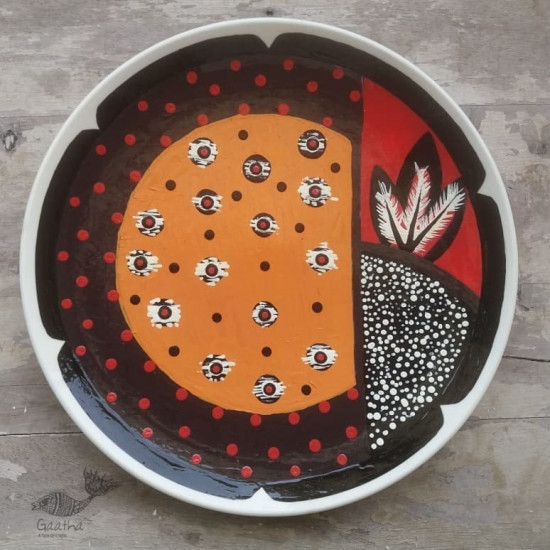 shop Hand Painted Wall Plate (Set of 5) - African Art 