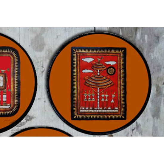 shop Hand Painted Wall Plate (Set of 5)- Orissa