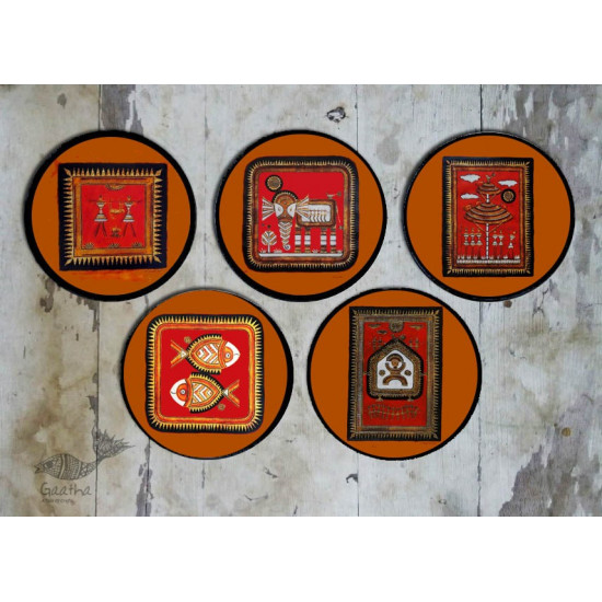 shop Hand Painted Wall Plate (Set of 5)- Orissa